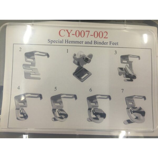 Sepatu 7 pcs Special Hemmer & Binder Foot Mesin Jahit Zig Zag Rumah Tangga Serba Guna CY-007-002 - Image 3