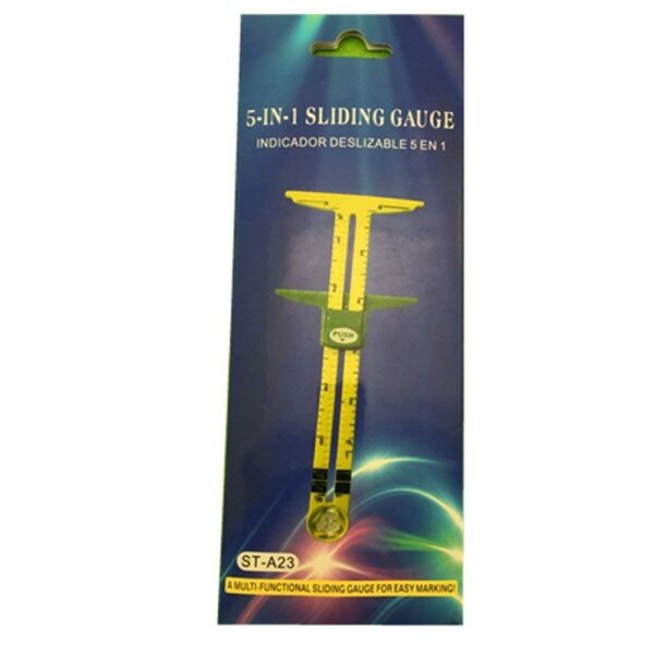 ST-A23 5 in 1 Penggaris Pengukur Tepi Sewing Sliding Gauge Knitting - Image 4
