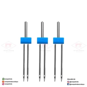 HZ x 1 nomor 14 jarum double / dobel / twin needle untuk mesin jahit rumah tangga portable zig zag