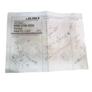 Buku Manual Bagian Mesin Jahit JUKI  8500 8700 5550